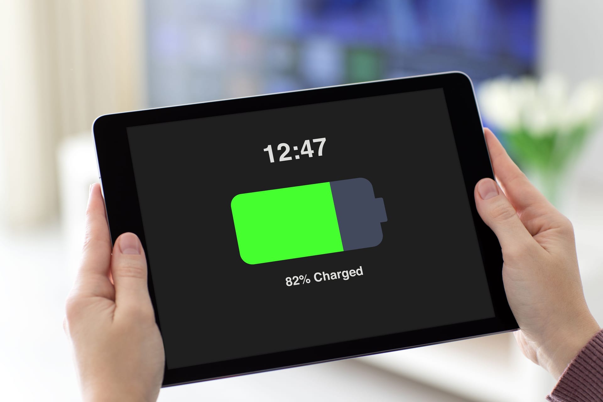 Der Akkustand eines iPads: Je schlechter die Leistung, desto kürzer hält der Akku.