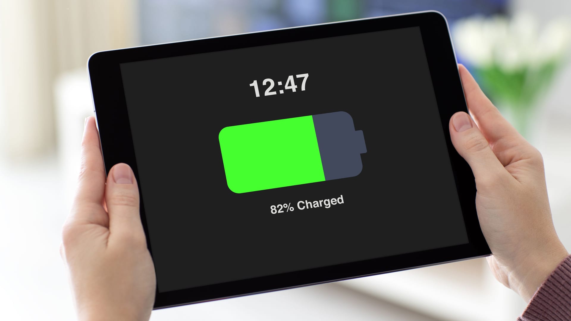 Der Akkustand eines iPads: Je schlechter die Leistung, desto kürzer hält der Akku.
