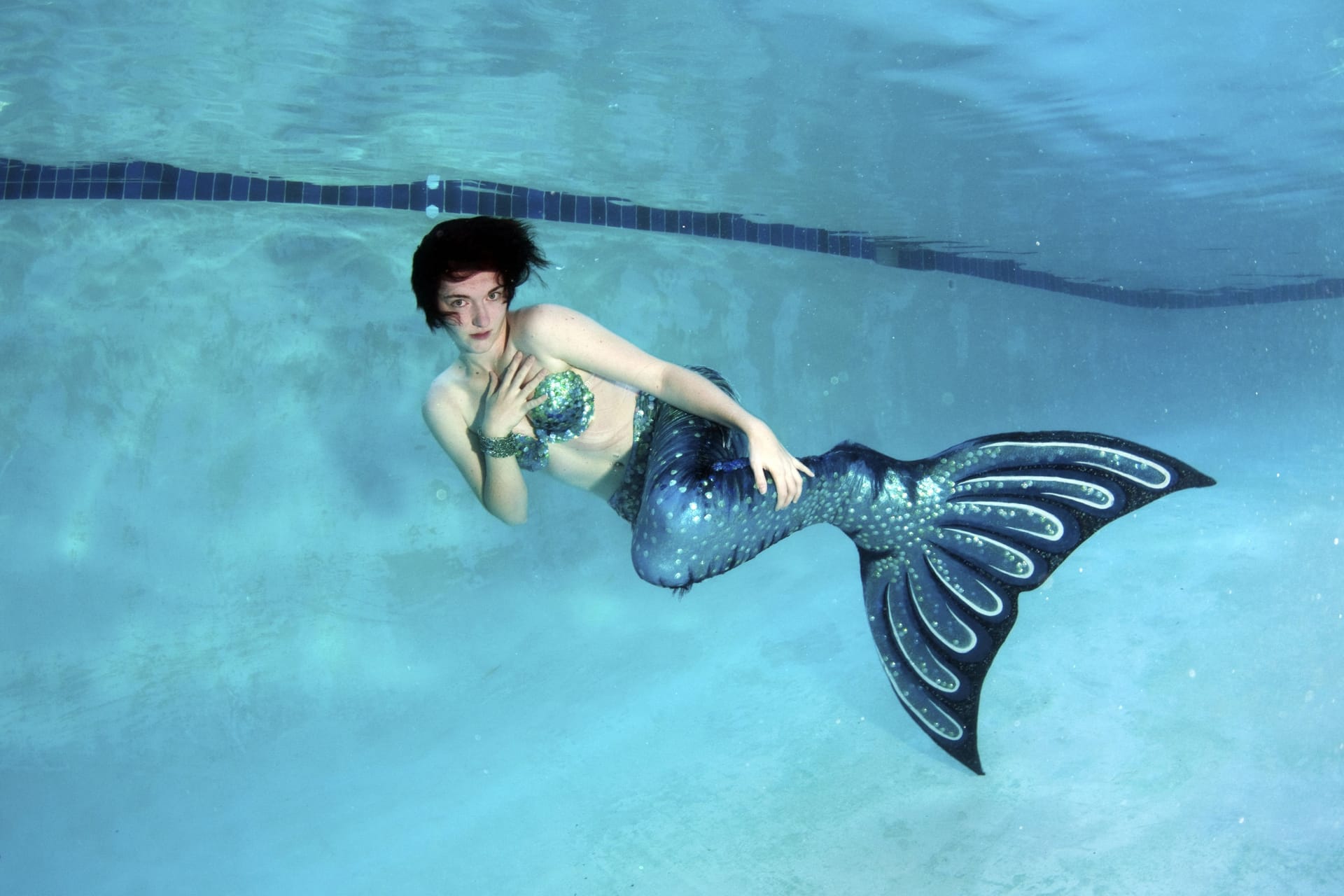 Frau mit Meerjungfrauflosse (Symbolbild): Mermaiding gilt als Sportart.