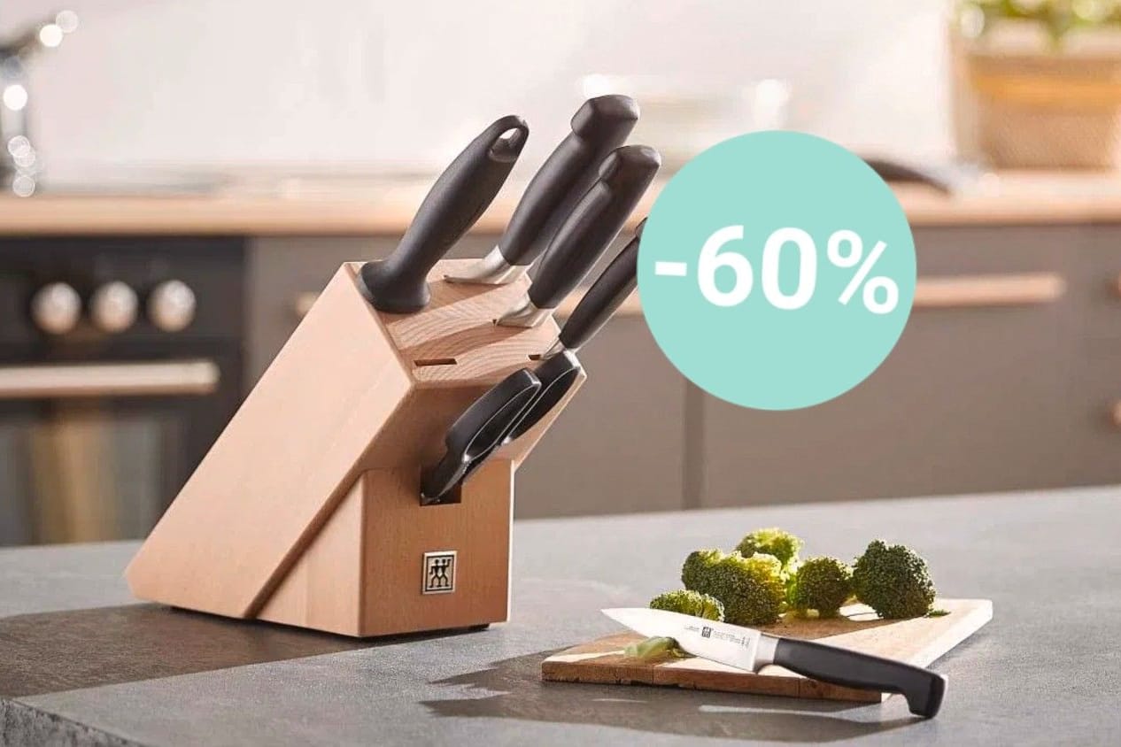 Bei Zurbrüggen können Sie sich aktuell Produkte von Zwilling wie diesen Messerblock mit kräftigen Rabatten sichern.