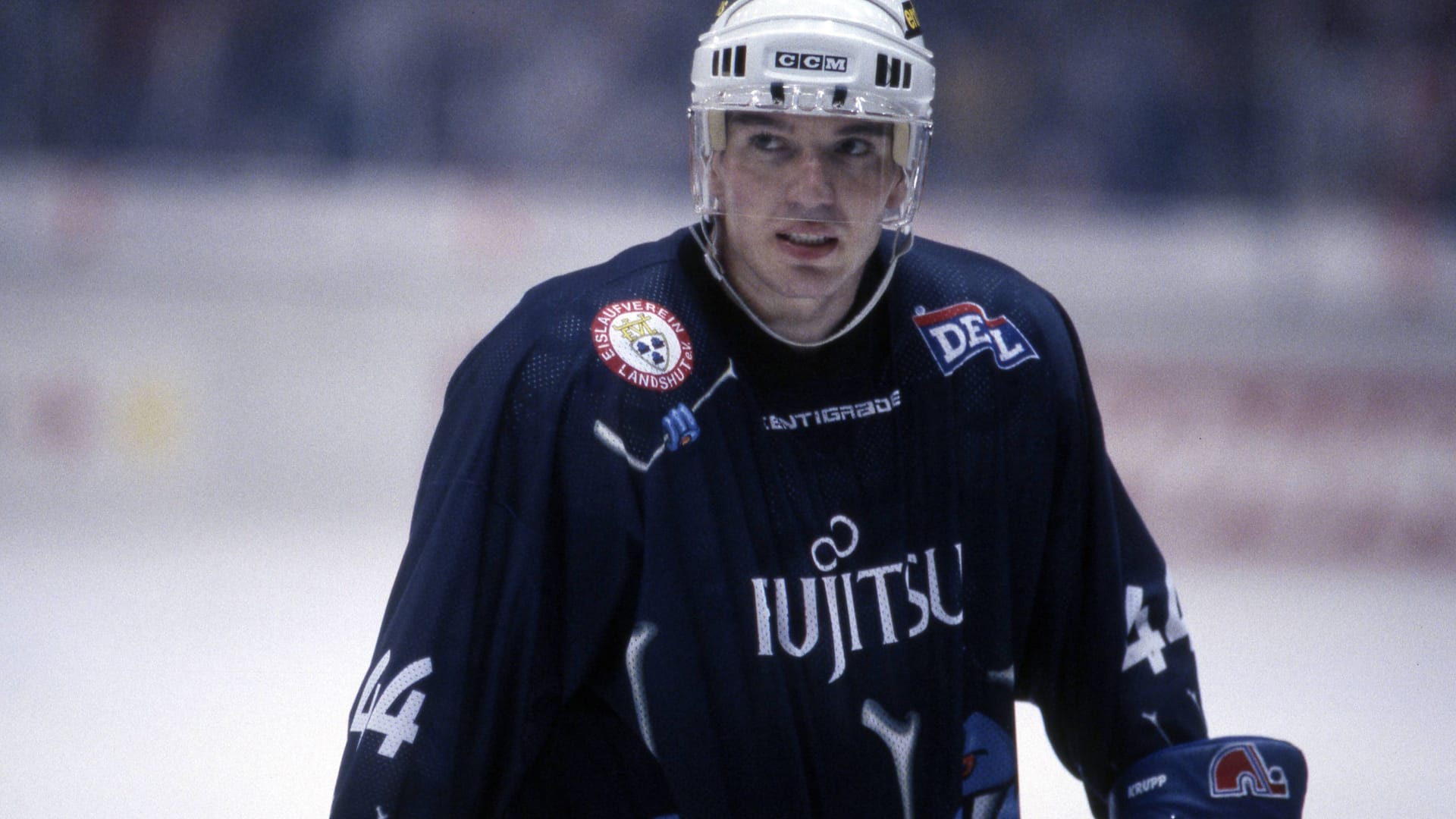 Uwe Krupp im November 1994 im Trikot von Landshut.