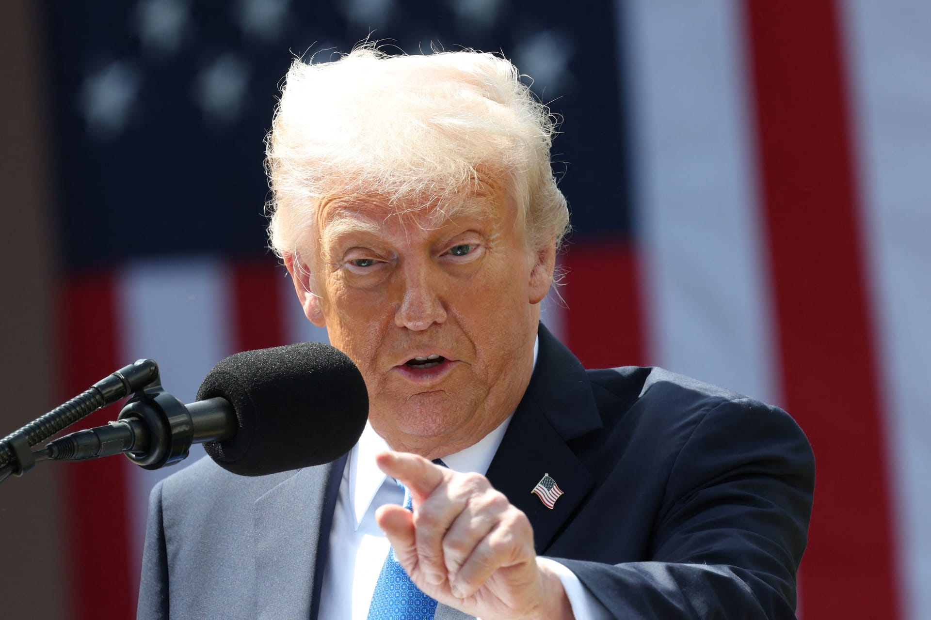 US-Präsident Donald Trump in Washington: "Ich glaube, das lief ziemlich gut."