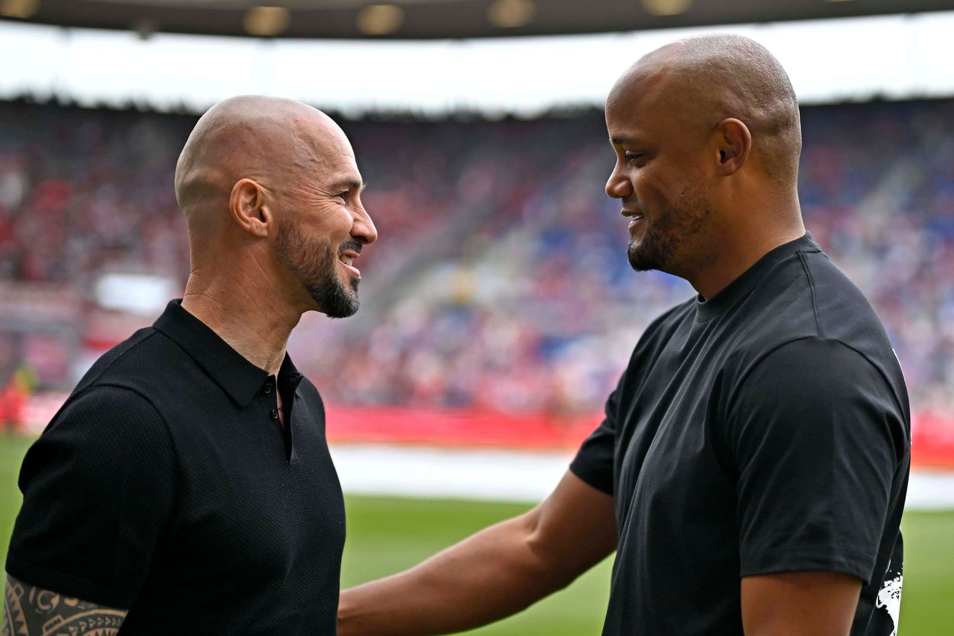 Christian Ilzer (l.) neben Vincent Kompany: Beide Duelle in der abgelaufenen Saison gewann der Münchner.