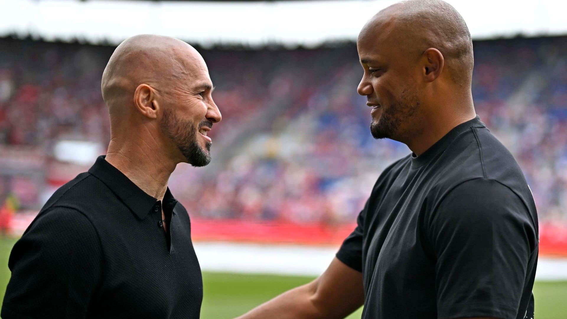 Christian Ilzer (l.) neben Vincent Kompany: Beide Duelle in der abgelaufenen Saison gewann der Münchner.