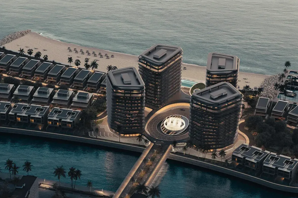Viel Glas, wenig Zurückhaltung: Die geplanten Türme auf „Brabus Island“ stehen für Luxus ohne Untertreibung.