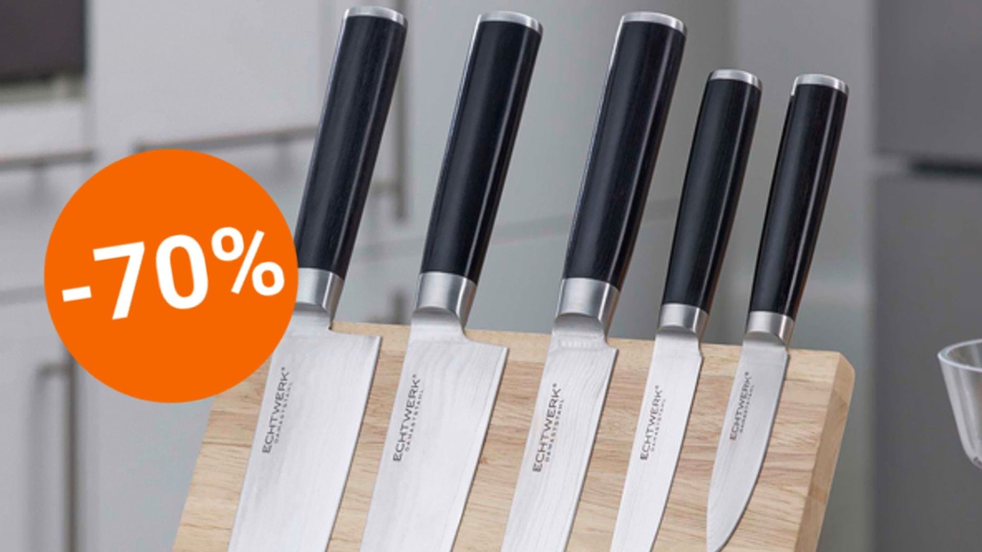Wieder verfügbar: Hochwertige Damastmesser von Echtwerk – jetzt bei Aldi im Set, inklusive elegantem Magnet-Messerblock.