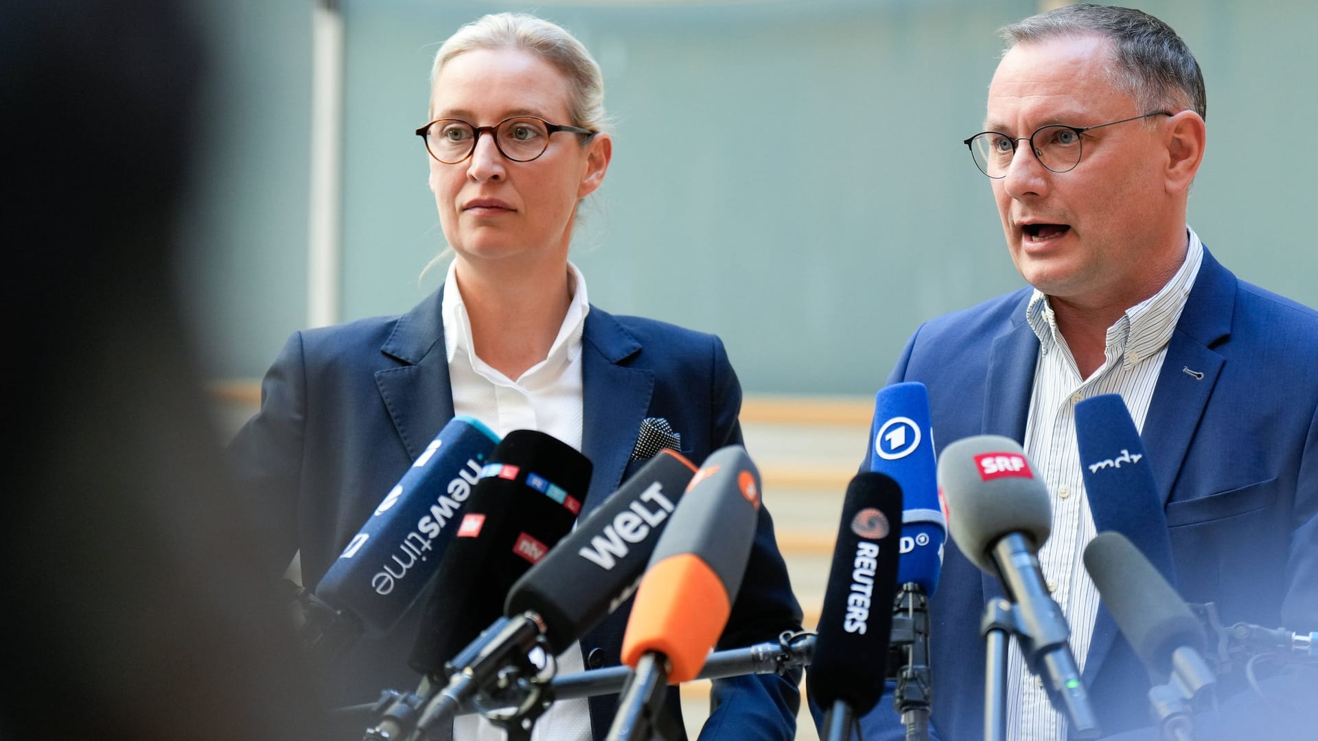 Alice Weidel und Tino Chrupalla: Werden die AfD-Politiker künftig noch seltener im Fernsehen auftauchen?