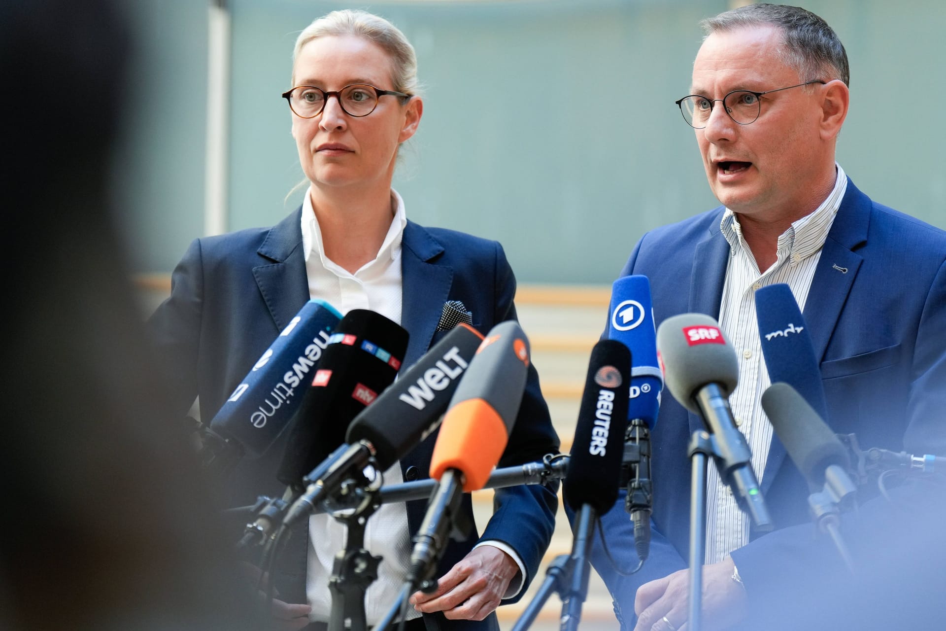Alice Weidel und Tino Chrupalla: Werden die AfD-Politiker künftig noch seltener im Fernsehen auftauchen?
