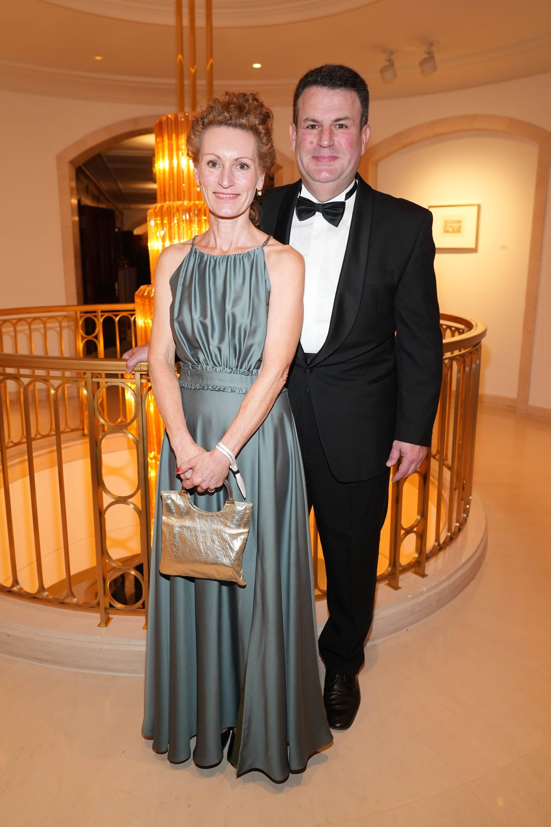 Solveig Orlowski und Hubertus Heil beim Bundespresseball 2025.