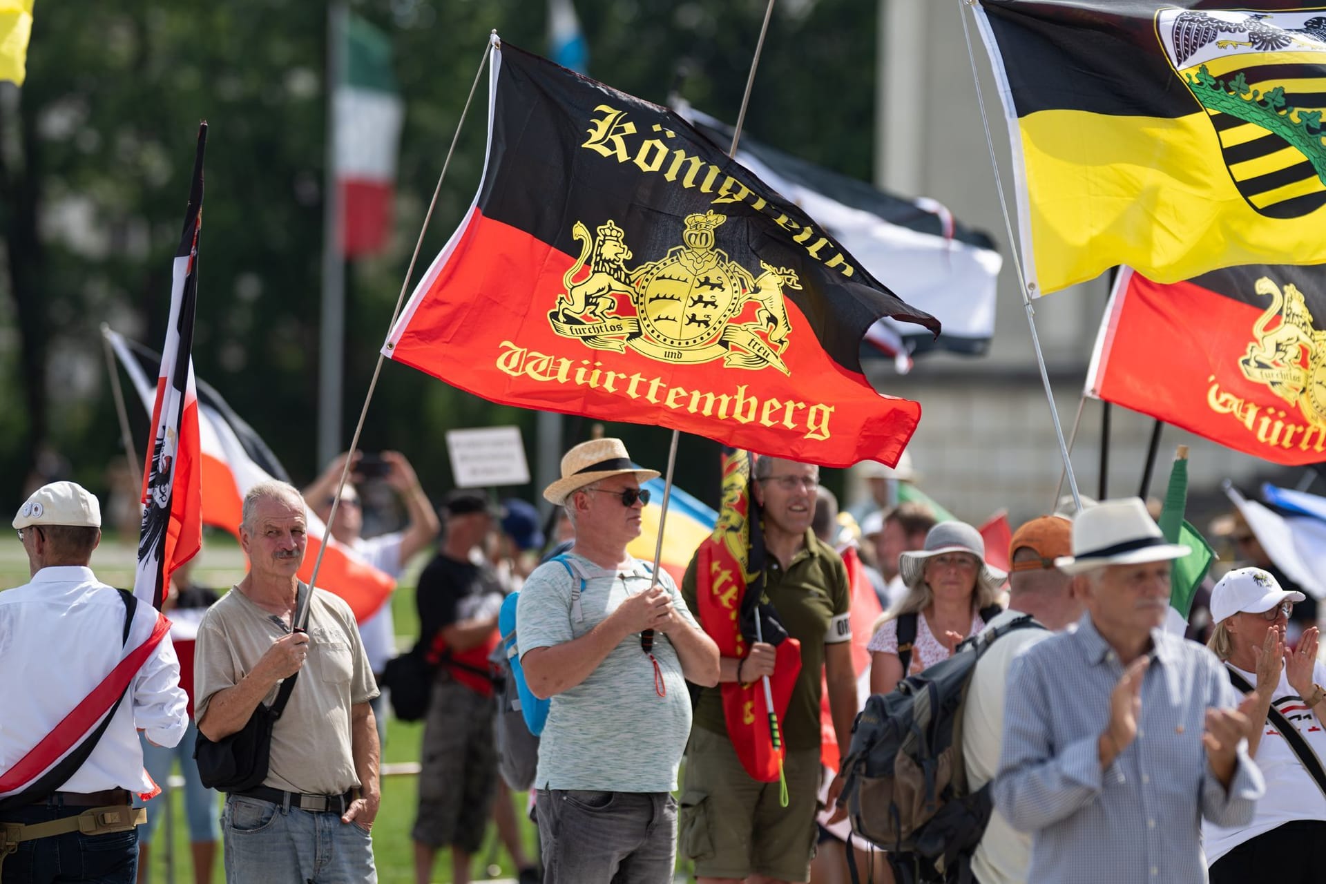 Demonstration von Reichsbürgern in München
