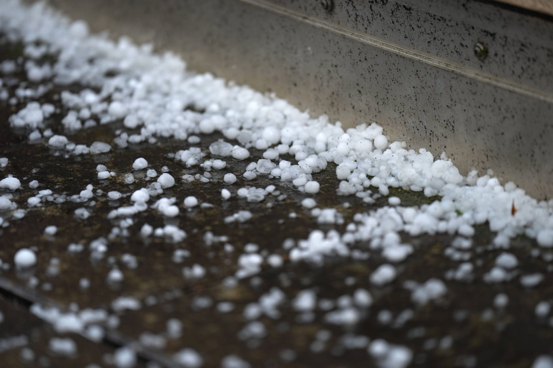 Hagelkörner: Zwei norditalienische Provinzen sind von Unwettern mit Hagel heimgesucht worden.