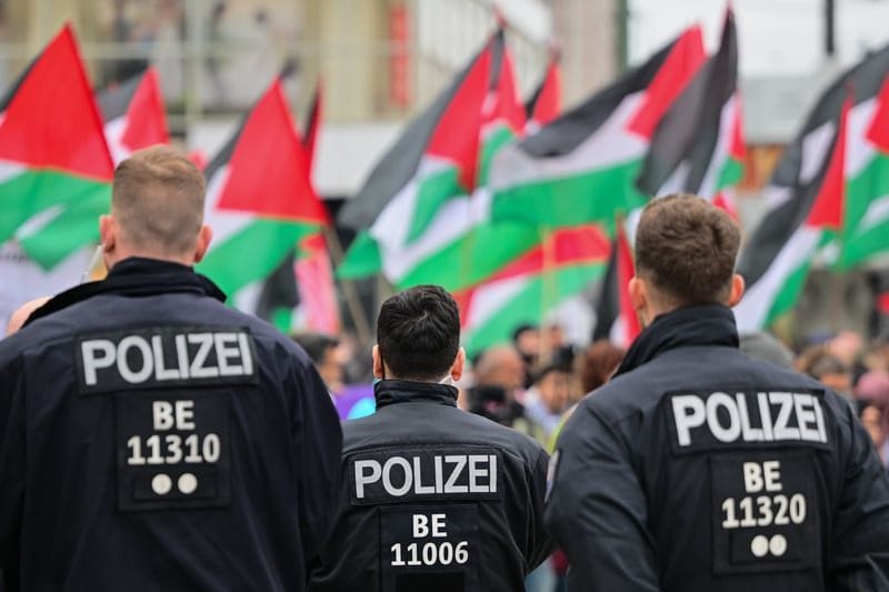 Eine propalästinensische Demonstration in Berlin (Archiv): Am Donnerstagnachmittag seien etwas mehr als 200 Menschen zusammengekommen.