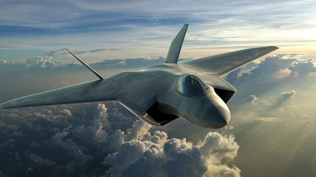 Eine künstlerische Darstellung, wie der "Tempest"-Kampfjet aussehen könnte.