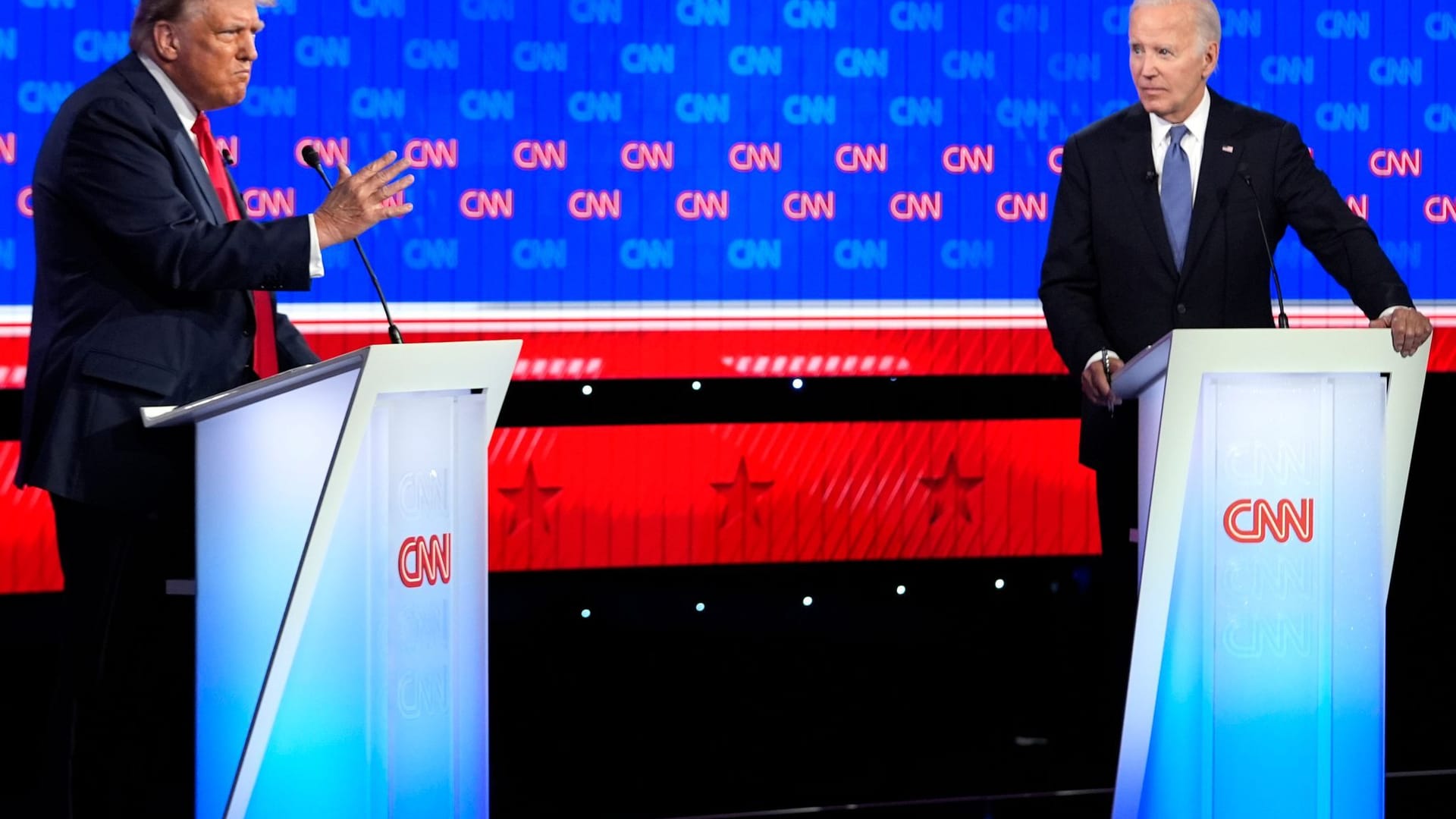 Donald Trump und Joe Biden beim TV-Duell