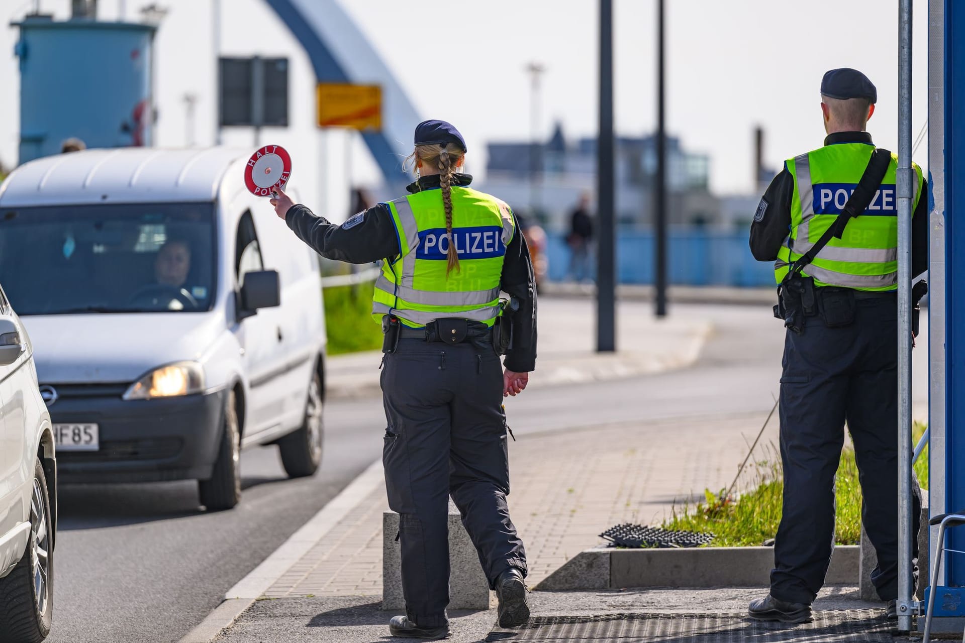 Bundespolizei an der deutsch-polnischen Grenze