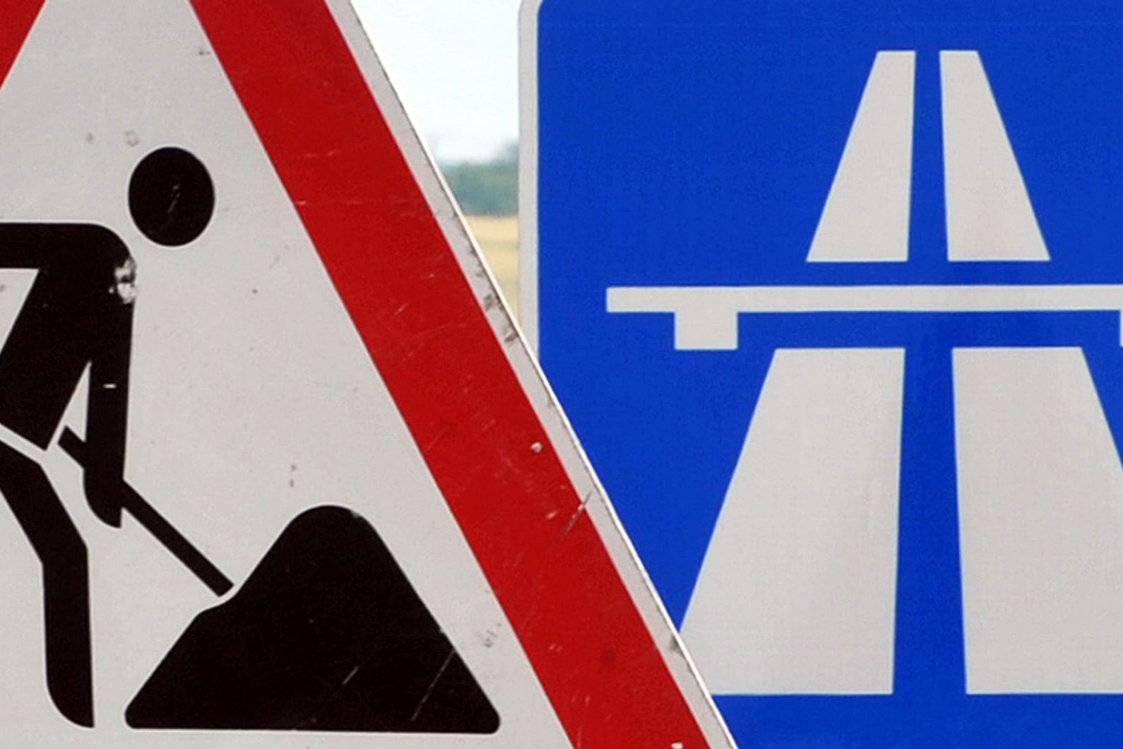 Baustelle auf der Autobahn
