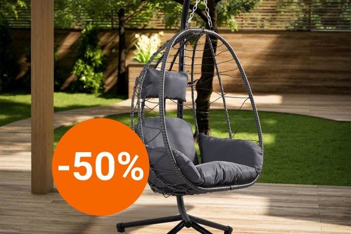 Sichern Sie sich den Korbhängesessel Aria im Netto-Onlineshop mit fast 50 Prozent Rabatt.