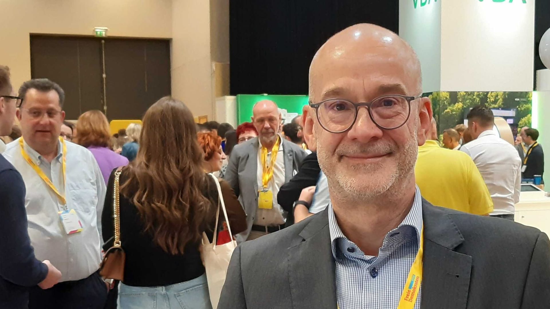 Gert Wöllmann, FDP-Delegierter aus Hamburg: Er lobt Lindner.