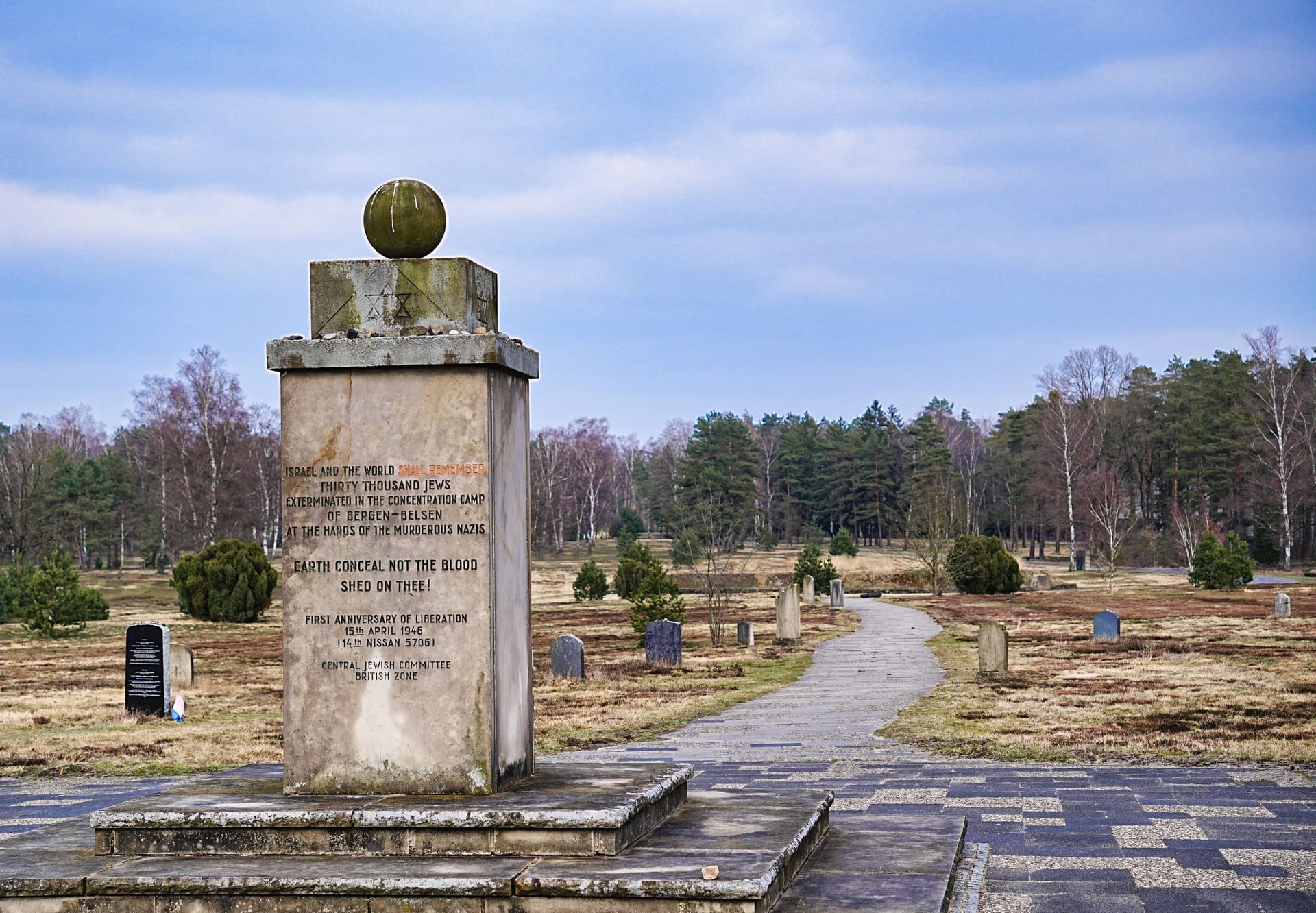 Jüdisches Mahnmal auf dem Gelände der Gedenkstätte: Es erinnert an die Opfer von Bergen-Belsen.