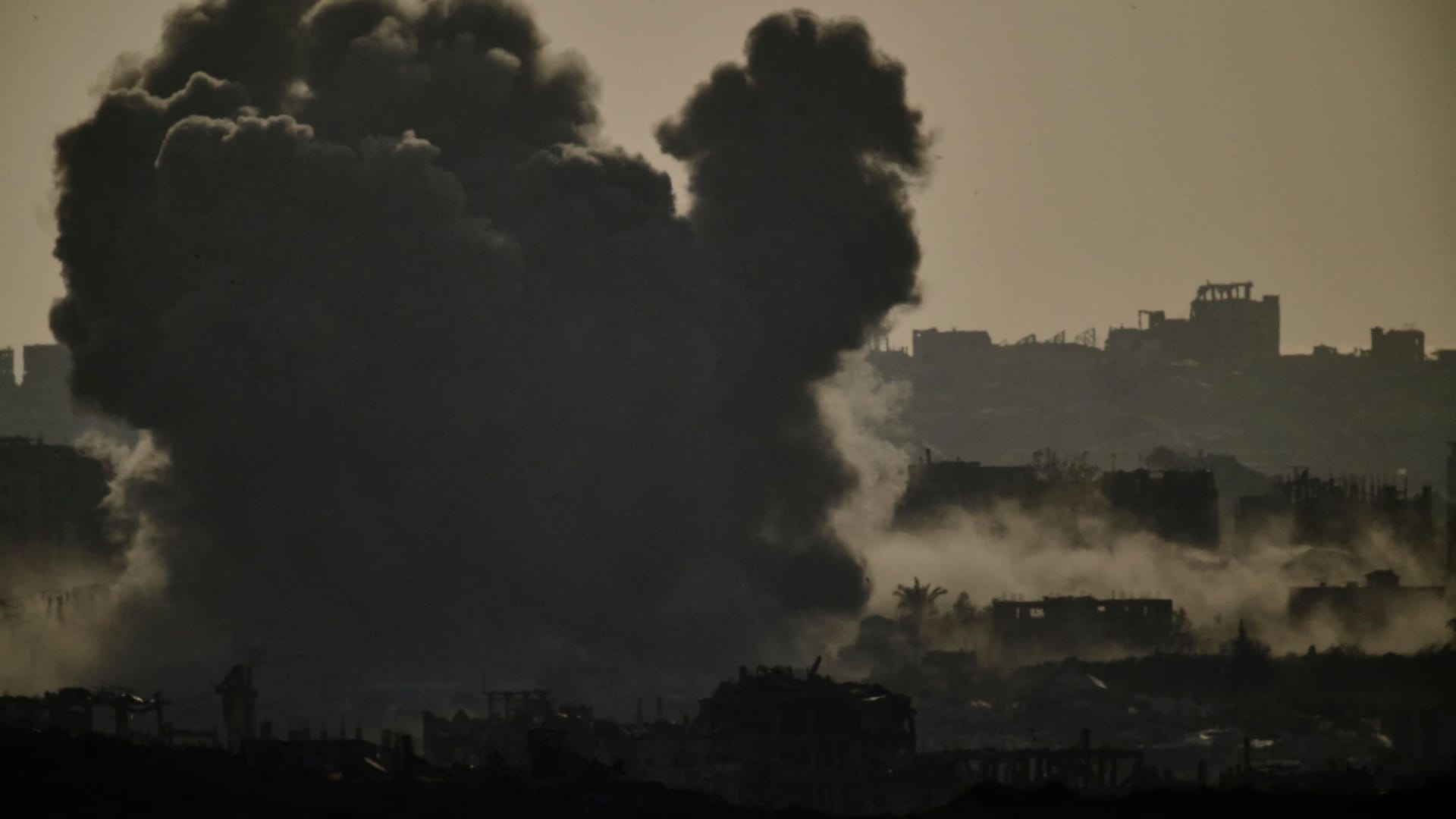 Israelischer Bombenangriff im Gazastreifen.