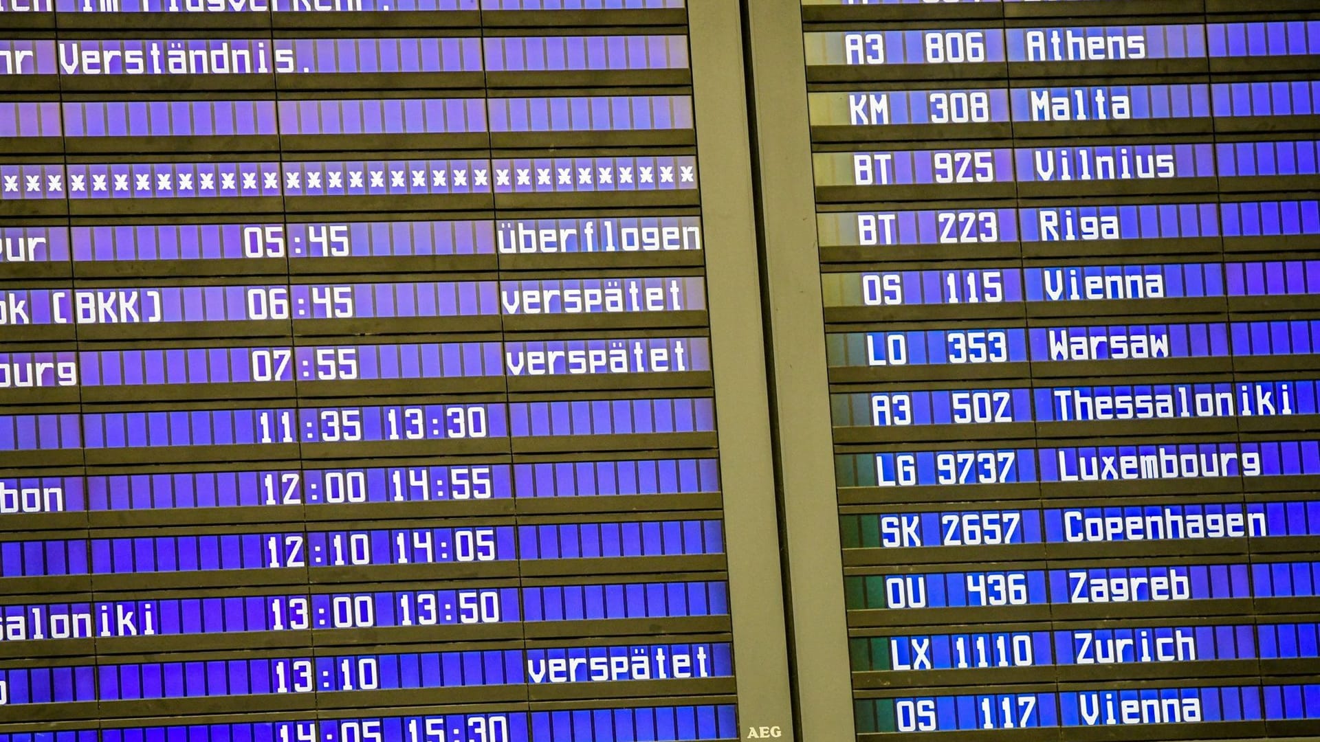 Flugausfälle am Münchener Flughafen Flugausfälle am Münchener Flughafen