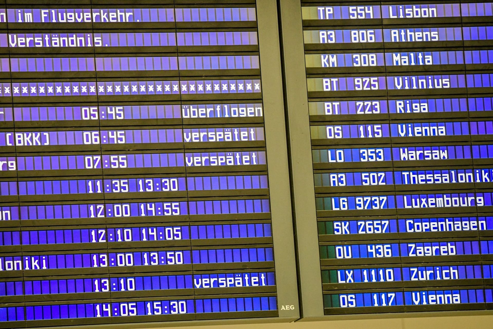 Flugausfälle am Münchener Flughafen
