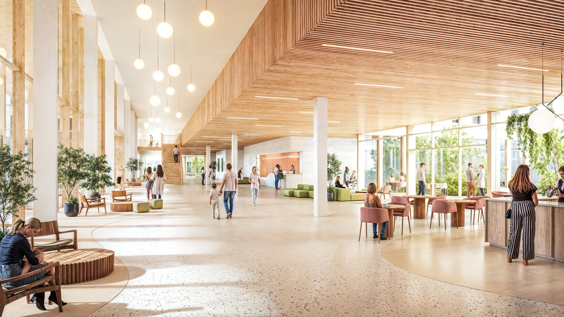 Viel Tageslicht, klare Strukturen: Auch im Inneren soll die MHH eine Klinik der Zukunft werden.