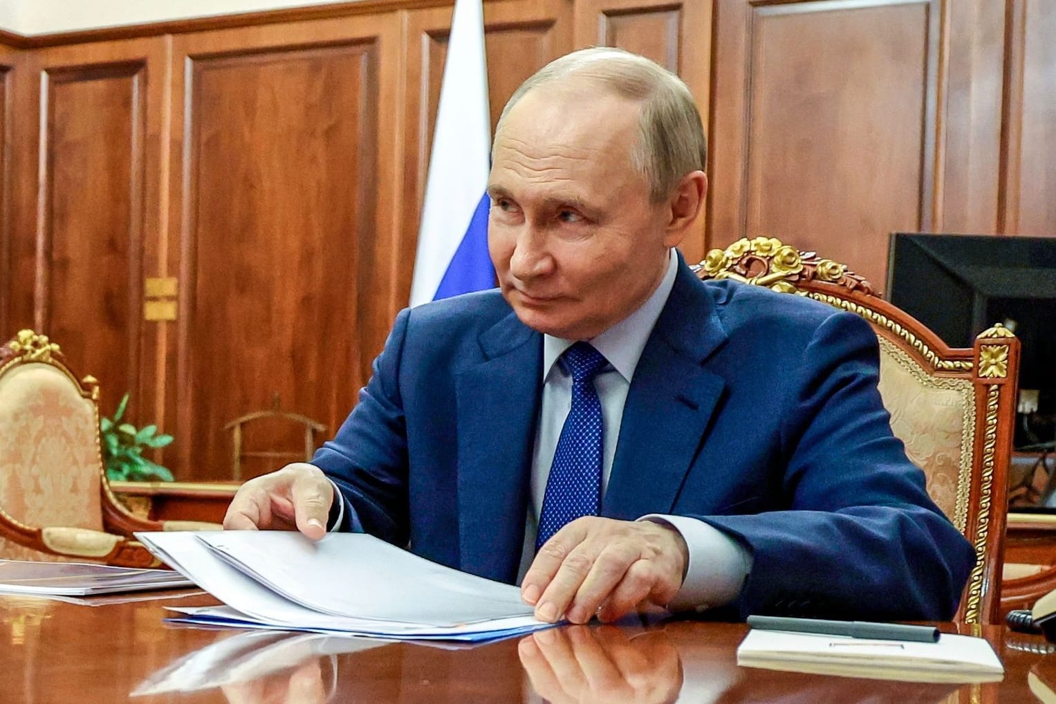 Wladimir Putin: Der Kreml-Chef spielt bei den Ukraine-Verhandlungen erfolgreich auf Zeit. Wladimir Putin: Der Kreml-Chef spielt bei den Ukraine-Verhandlungen erfolgreich auf Zeit.