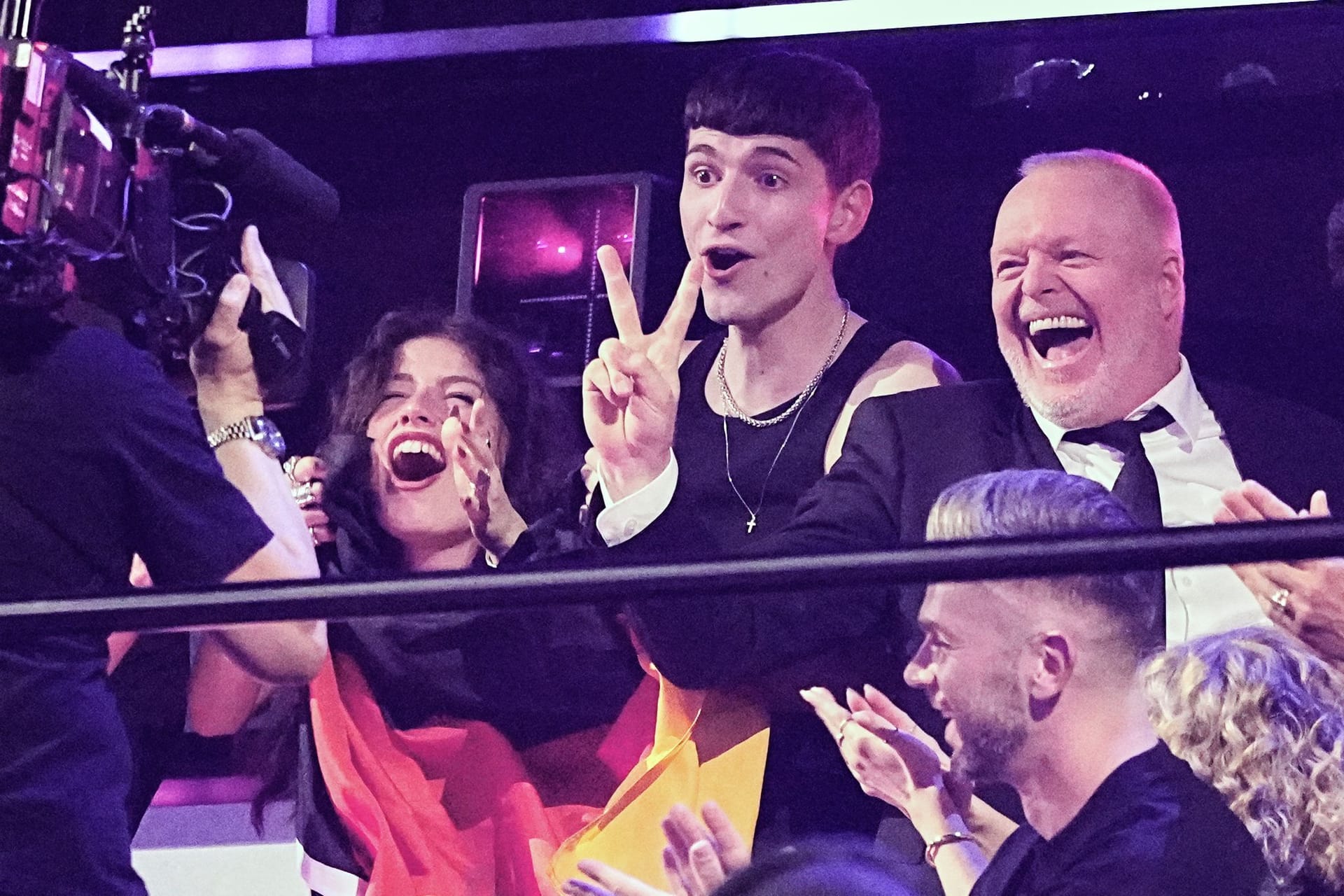 Abor und Tynna mit Stefan Raab: Für sie reichte es für Platz 15 beim ESC.