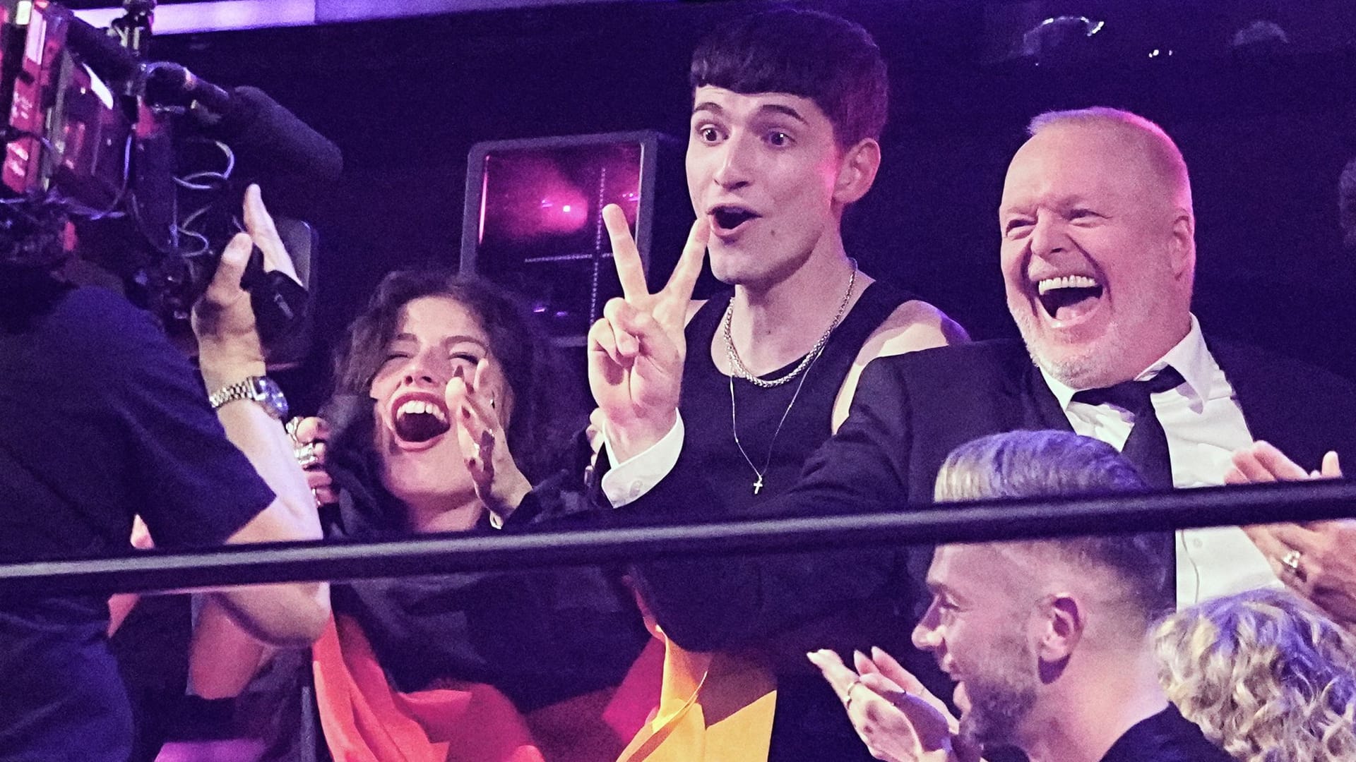 Abor und Tynna mit Stefan Raab: Für sie reichte es für Platz 15 beim ESC.
