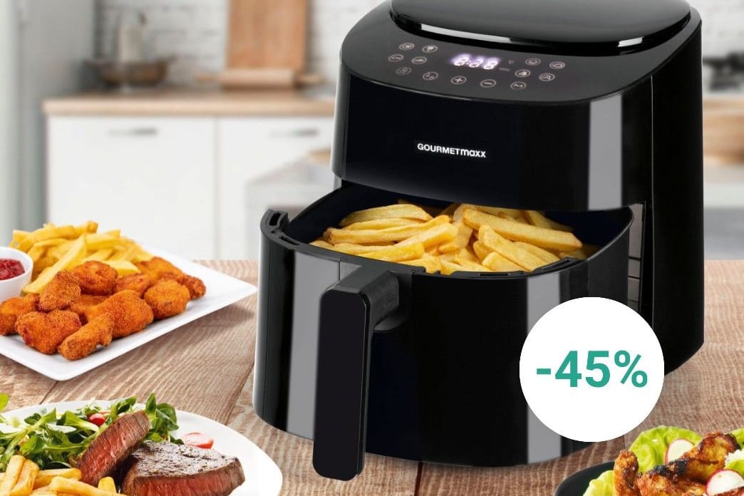 Heute sparen Sie bei dem Airfryer von Gourmetmaxx ganze 47 Prozent.