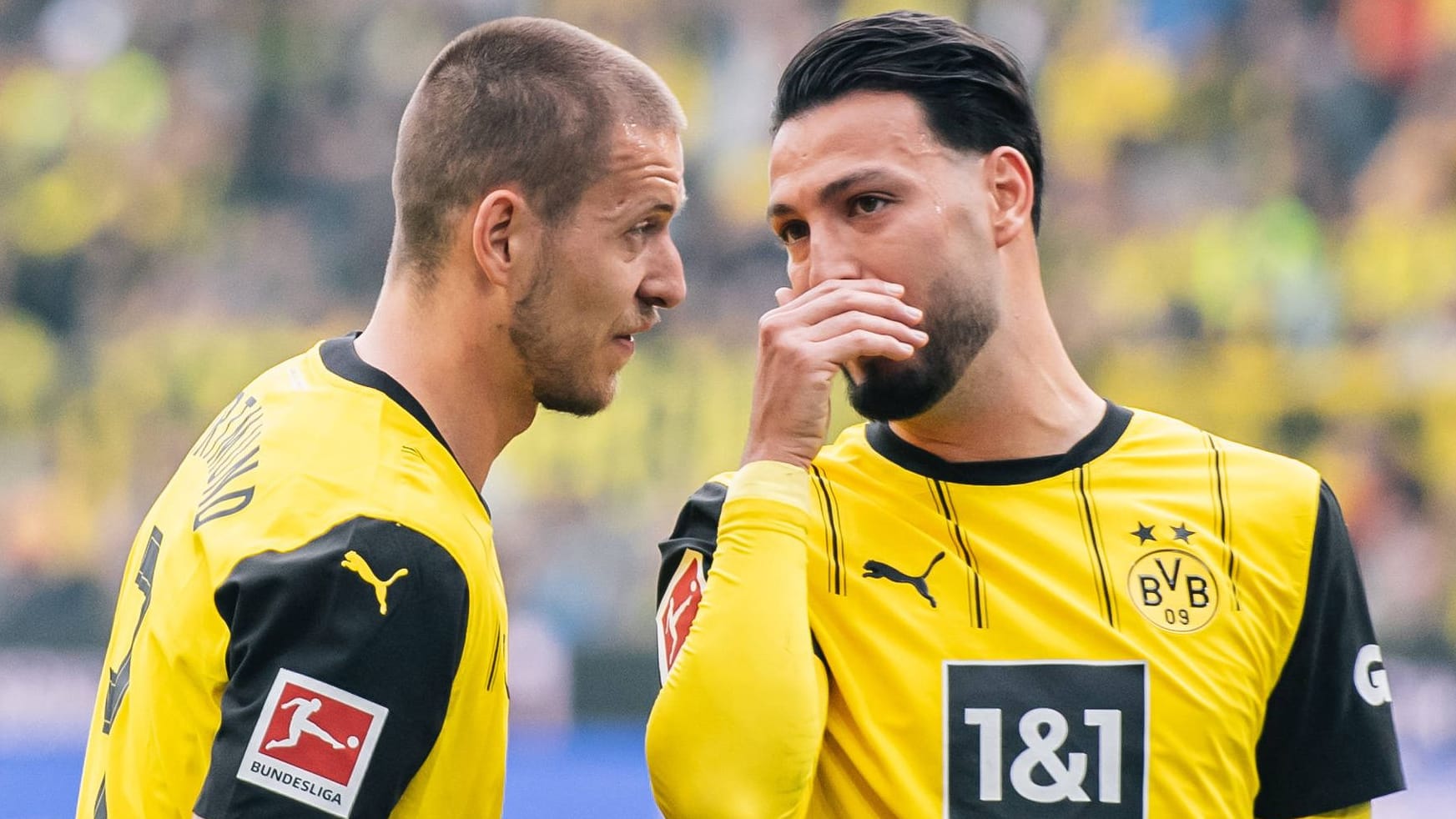Ramy Bensebaini (r.) neben Waldemar Anton: Der Defensivmann steht bei anderen Klubs auf dem Zettel.