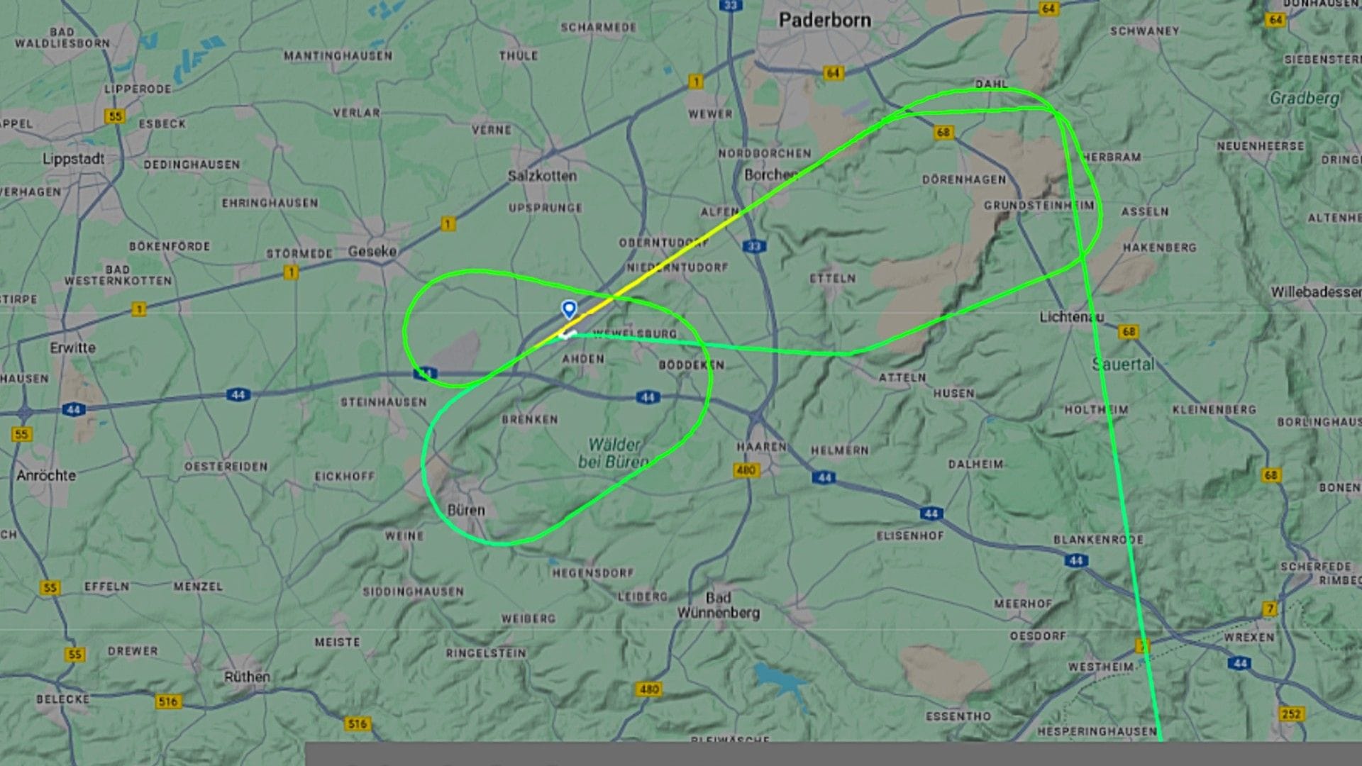 Nach der missglückten Landung nahm der Pilot noch einmal Anlauf.