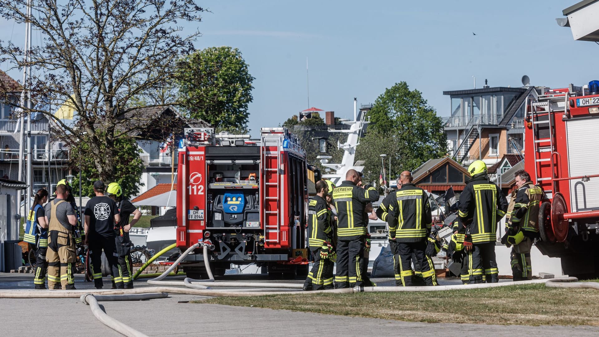 Explosion im Hafen von Niendorf Explosion im Hafen von Niendorf