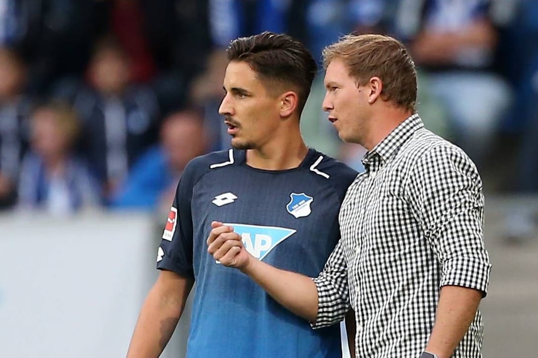 Benjamin Hübner (l.) und Julian Nagelsmann: Sie kennen sich durch ihre gemeinsame Zeit in Hoffenheim.
