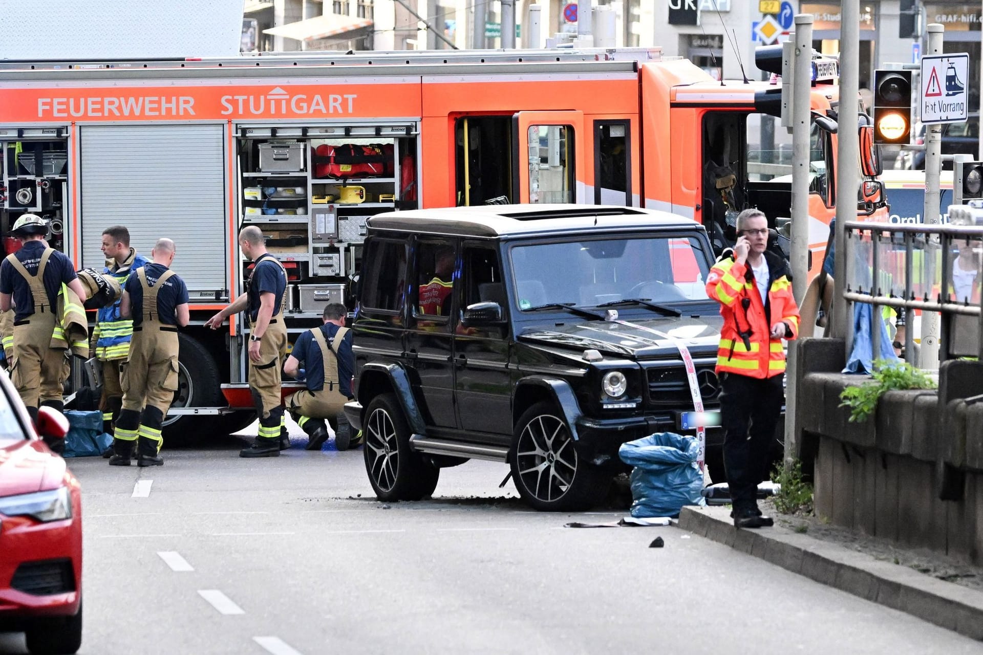 Unfallstelle in Stuttgart: Die Polizei hat ein Hinweisportal für Zeugen eingerichtet.
