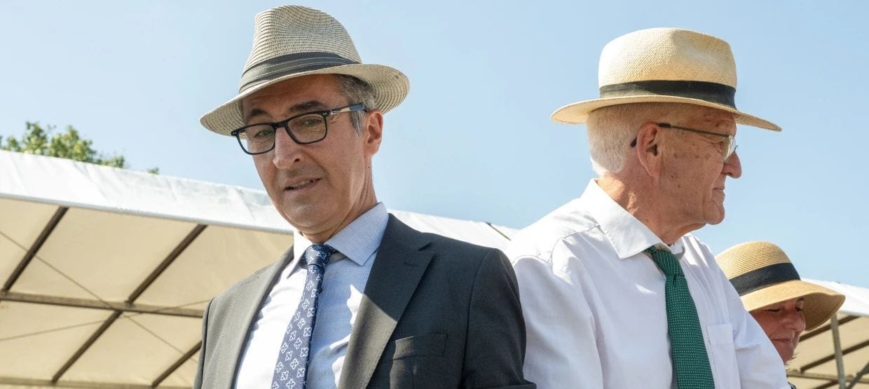 Özdemir (l.) und Kretschmann beim Schäferlauf in Markgröningen (Archivbild).