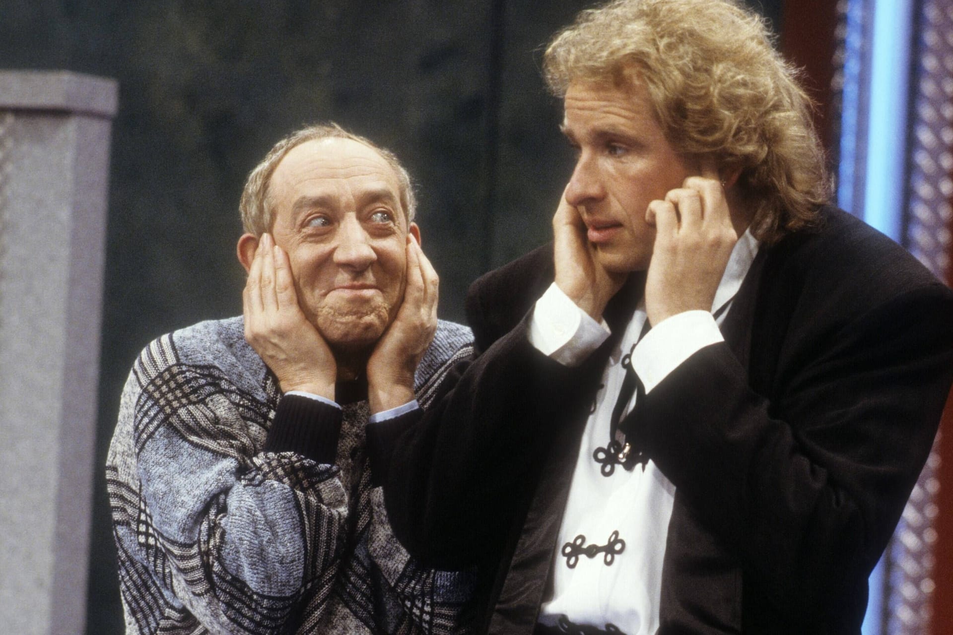 Thomas Gottschalk mit Dieter Hallervorden: Hier 1988 im ZDF bei "Wetten, dass..?".