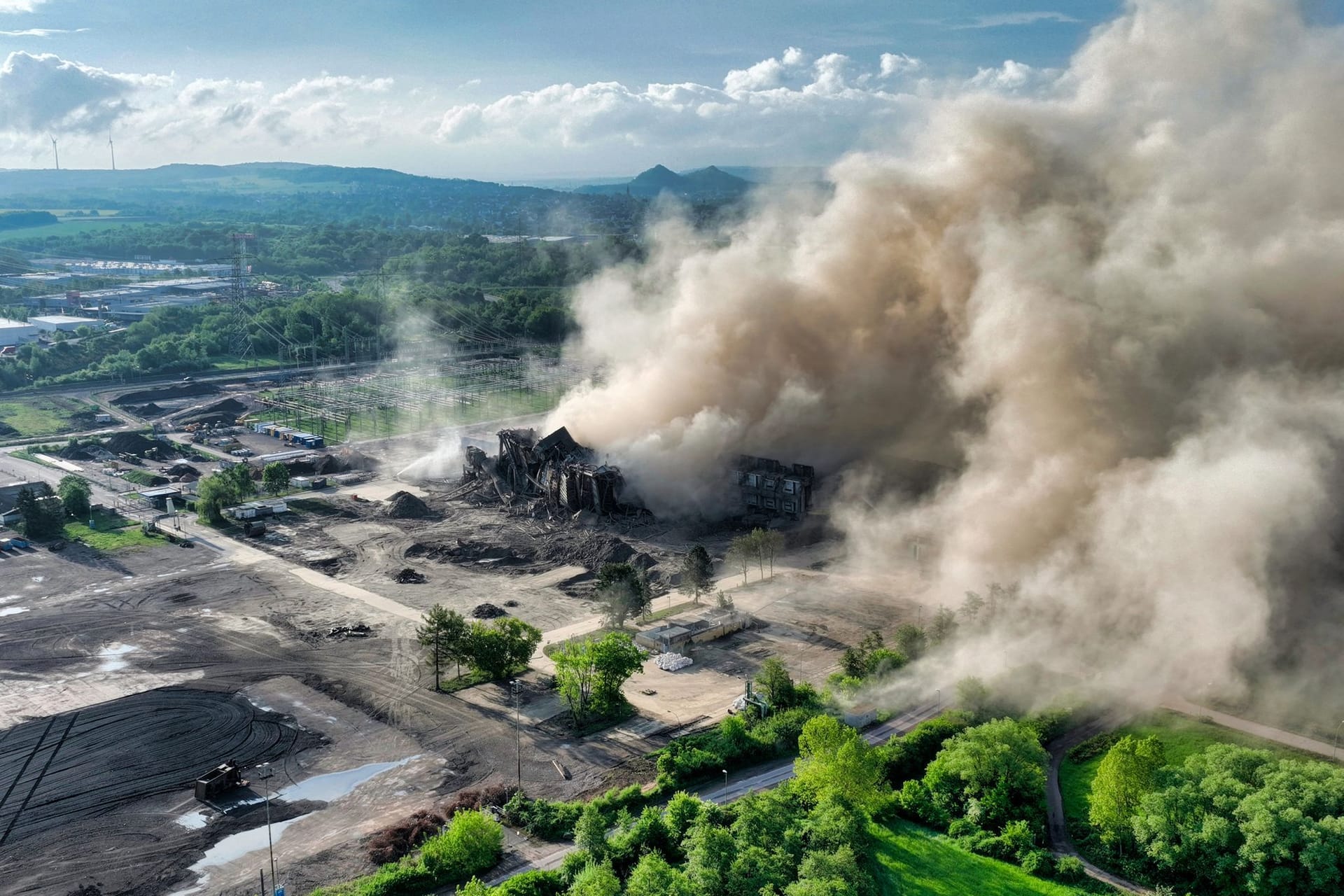 Sprengung Kesselhaus Block 3 in Ensdorf
