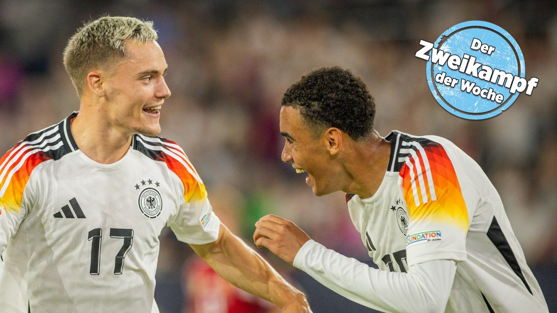 Florian Wirtz und Jamal Musiala: Laufen schon gemeinsam für die Nationalmannschaft auf.