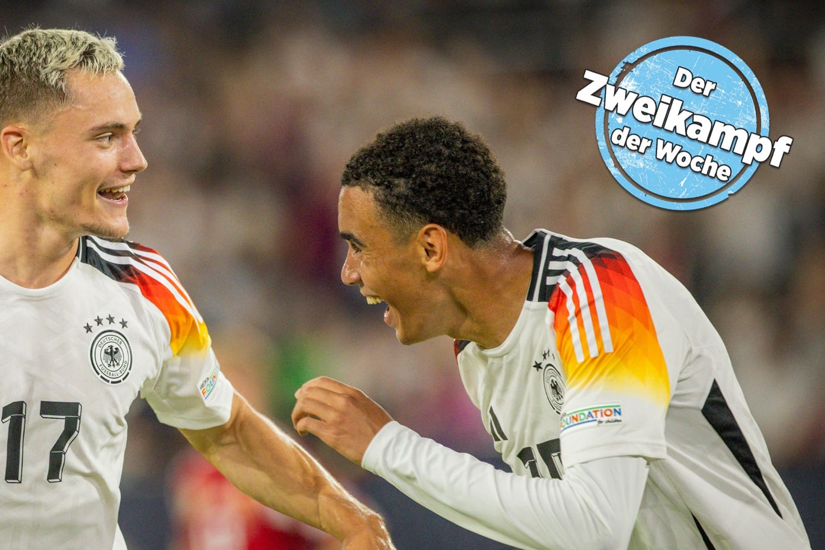 Florian Wirtz und Jamal Musiala: Laufen schon gemeinsam für die Nationalmannschaft auf.