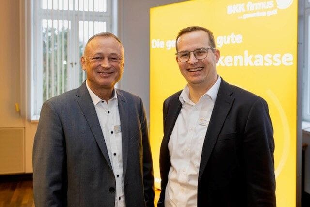 Vorstand der BKK firmus: Dirk Harrer (links) und Dominik Weymann (stellvertretender Vorstand)