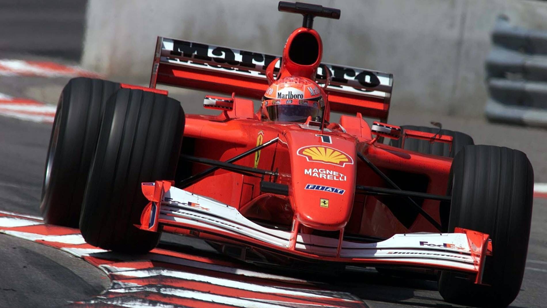 Michael Schumacher bei Monaco-GP 2001 im Ferrari: Der deutsche Pilot gewann das Rennen. Michael Schumacher bei Monaco-GP 2001 im Ferrari: Der deutsche Pilot gewann das Rennen.