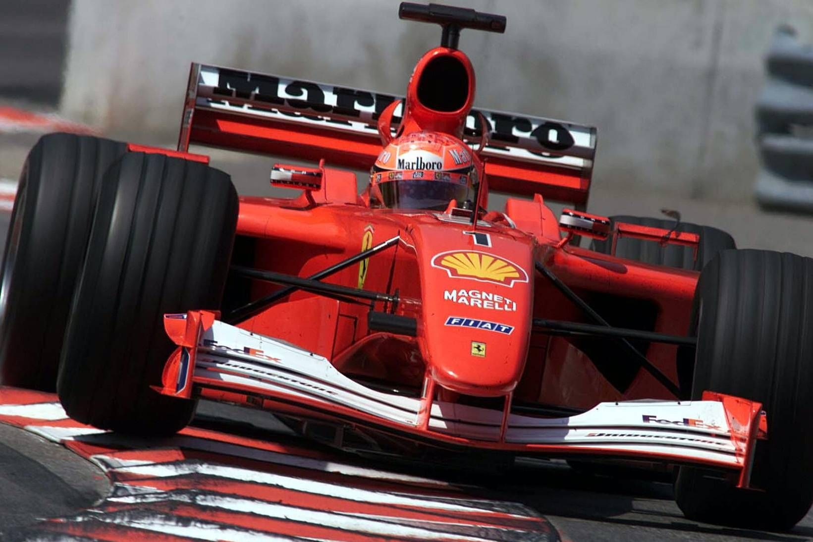 Michael Schumacher bei Monaco-GP 2001 im Ferrari: Der deutsche Pilot gewann das Rennen.