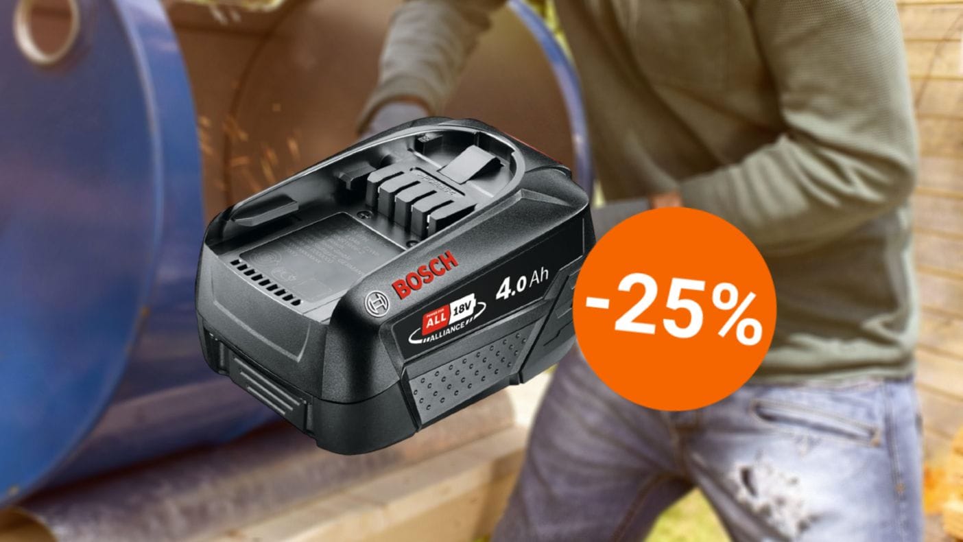 Bei Amazon ist ein 18-Volt-Akku von Bosch aktuell besonders günstig zu haben.