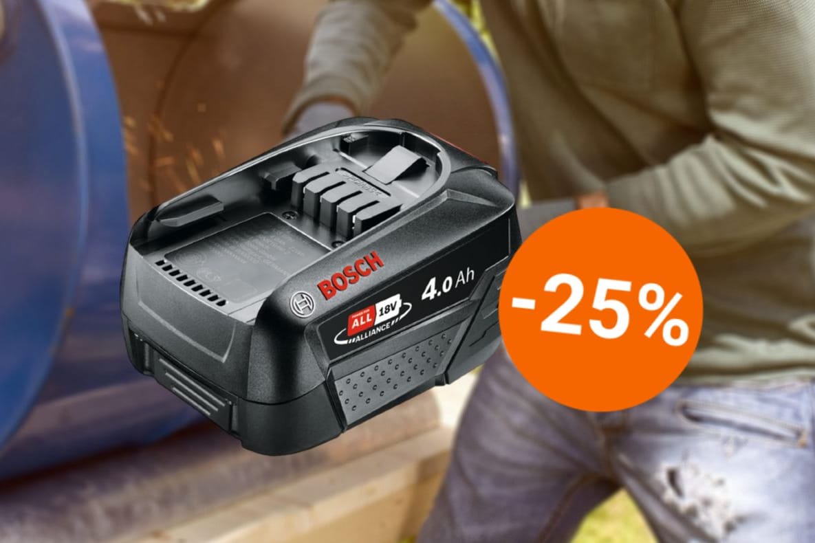 Bei Amazon ist ein 18-Volt-Akku von Bosch aktuell besonders günstig zu haben.