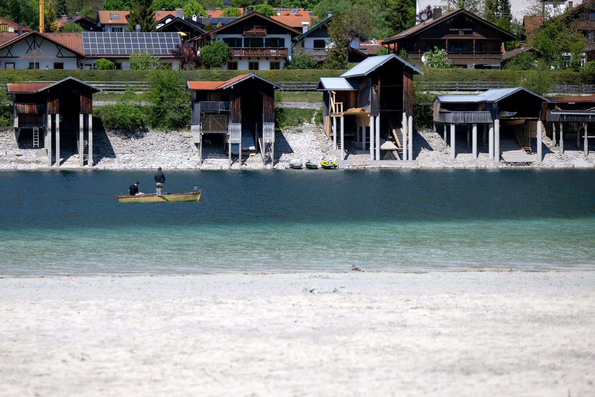 Niedrigwasser am Walchensee