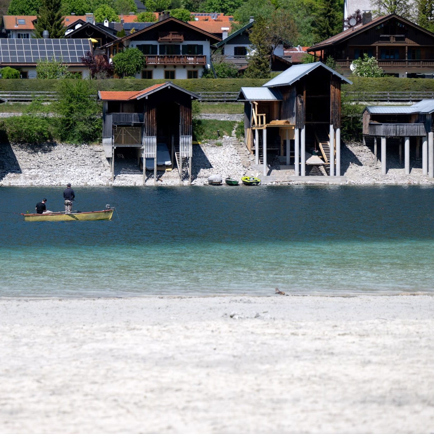 Niedrigwasser am Walchensee