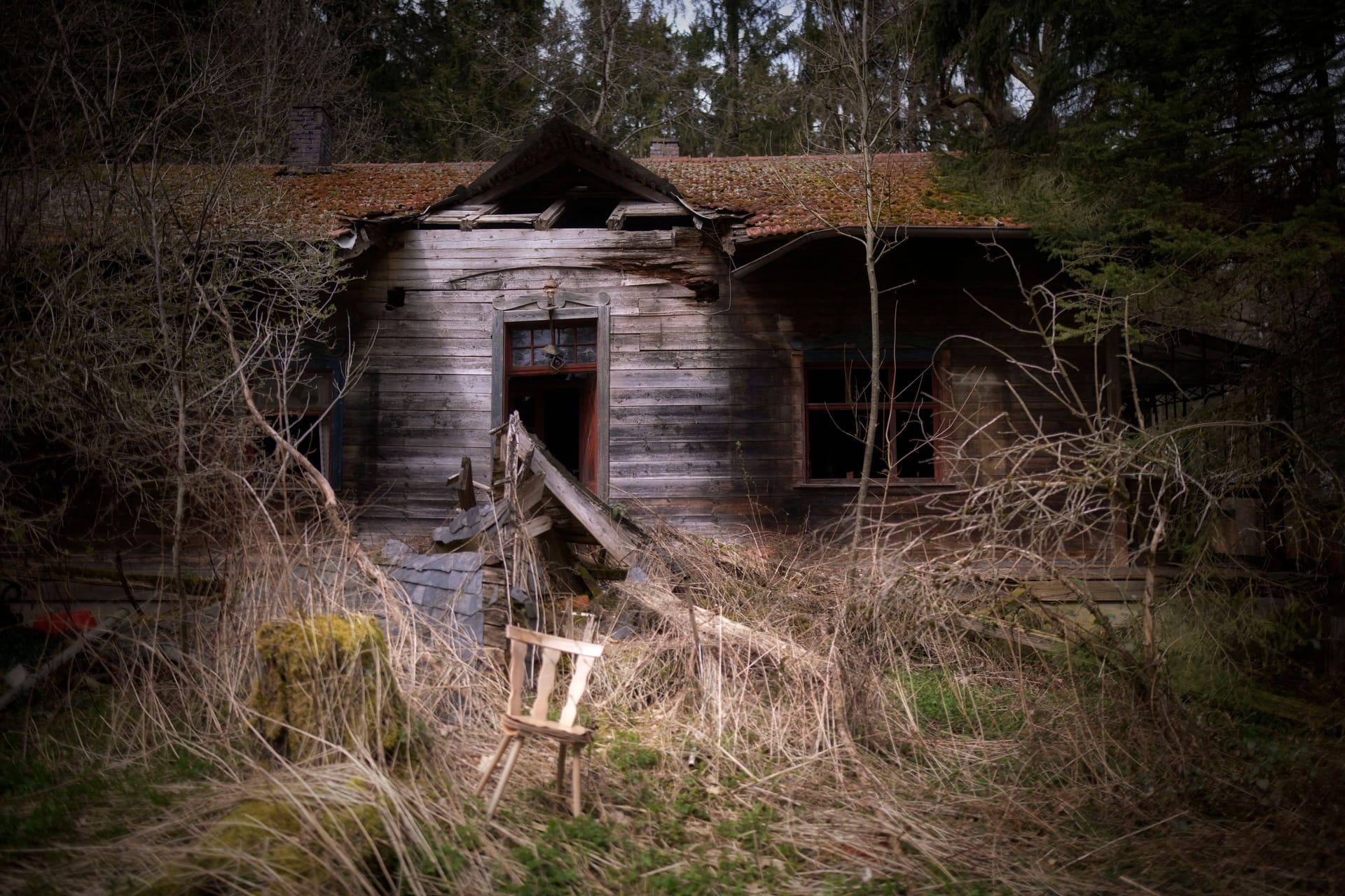Ein verlassenes Haus im Wald (Symbolbild): Ein Einsiedler wurde in Frankreich von einem Pizzabäcker umgebracht.