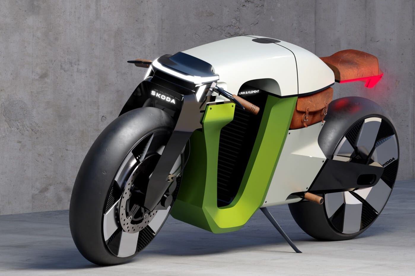 Klare Kante ohne Auspuff: Die Slavia B zeigt, wie sich Skoda ein elektrisches Motorrad vorstellt.
